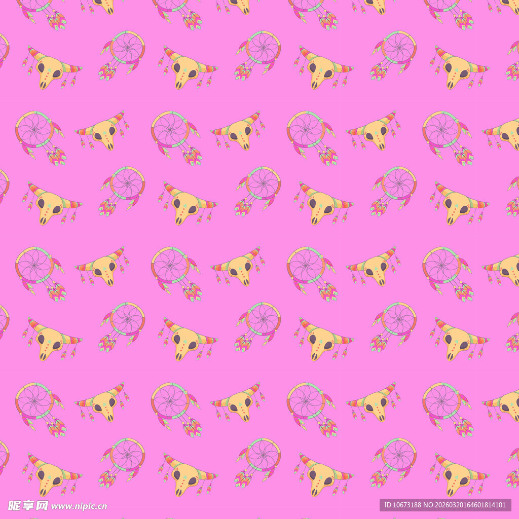 波西米亚元素图案背景