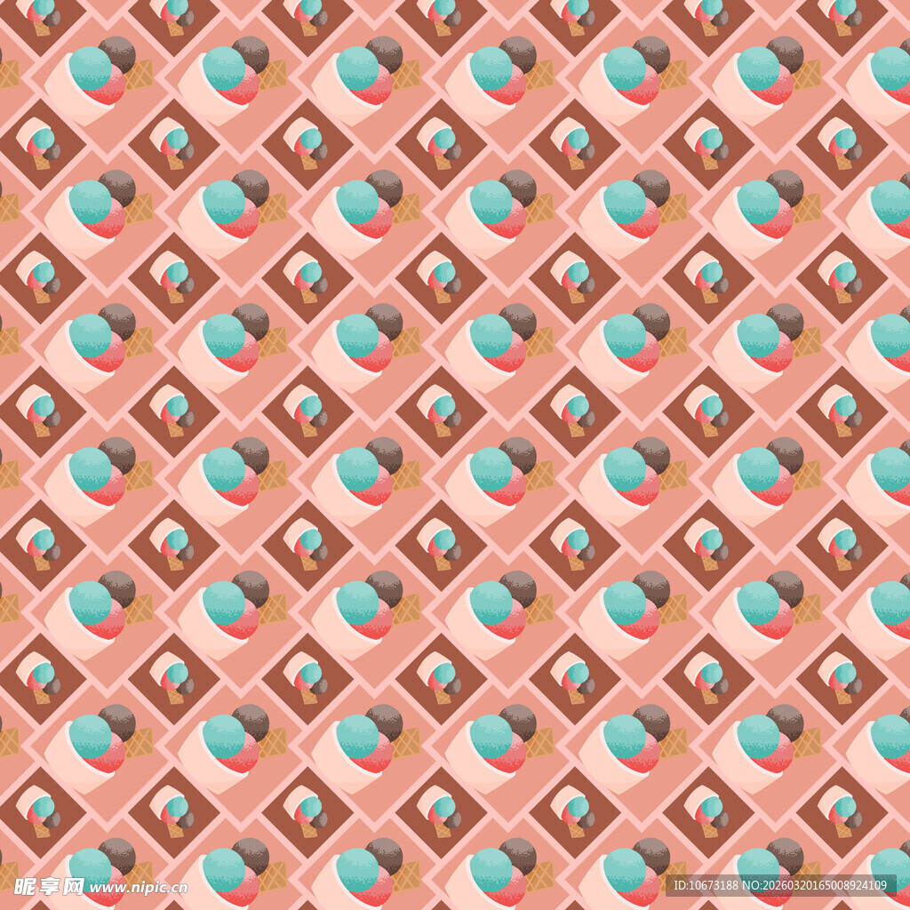 冰淇淋图案背景