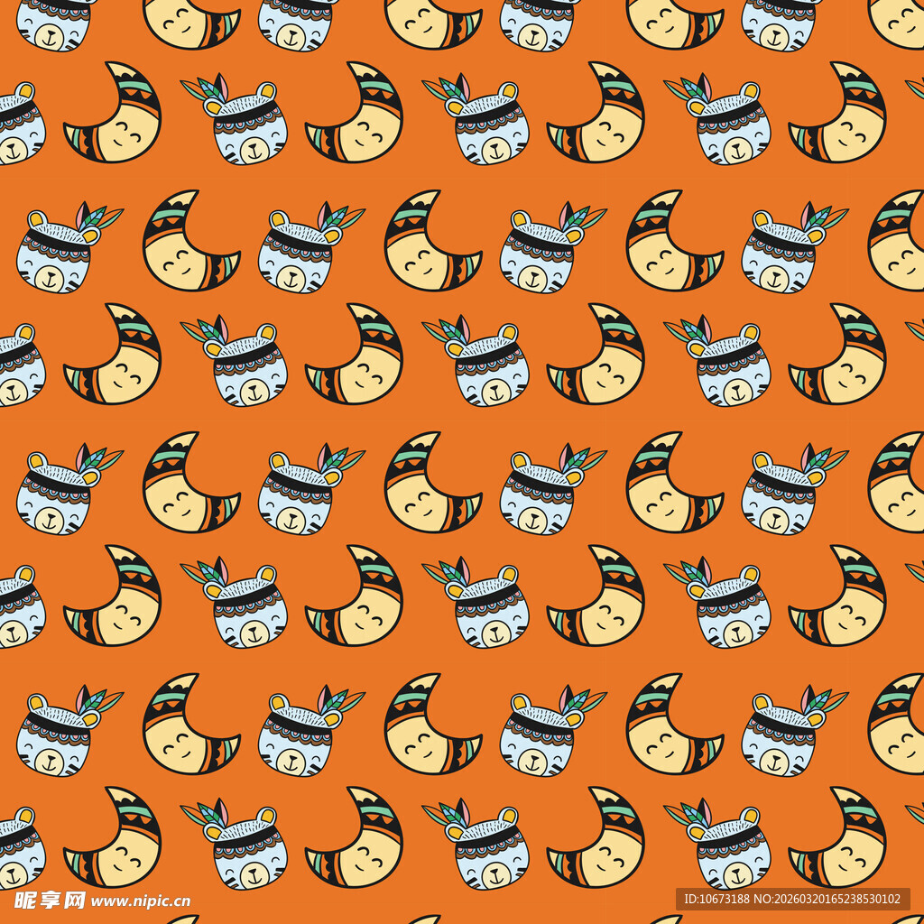 波西米亚元素图案背景