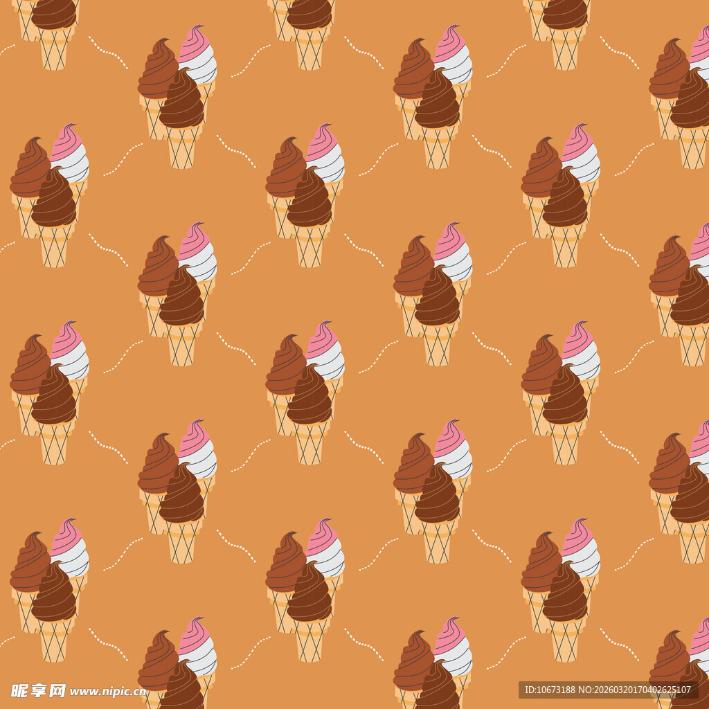 甜筒图案背景