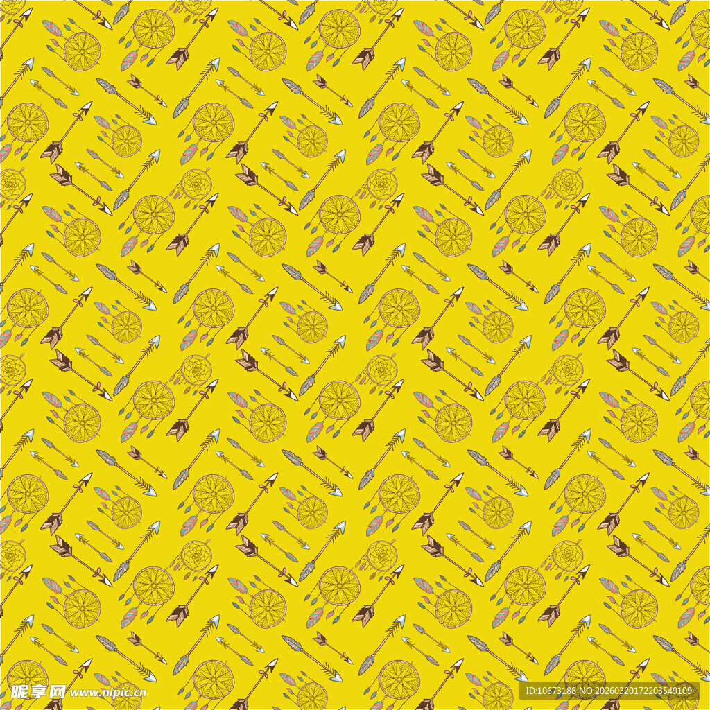 波西米亚元素图案背景