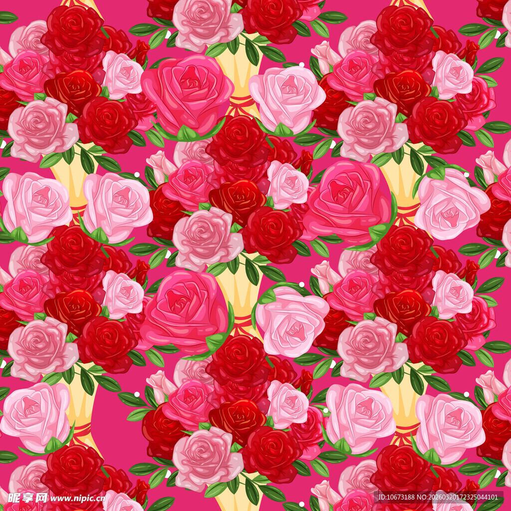 玫瑰图案背景