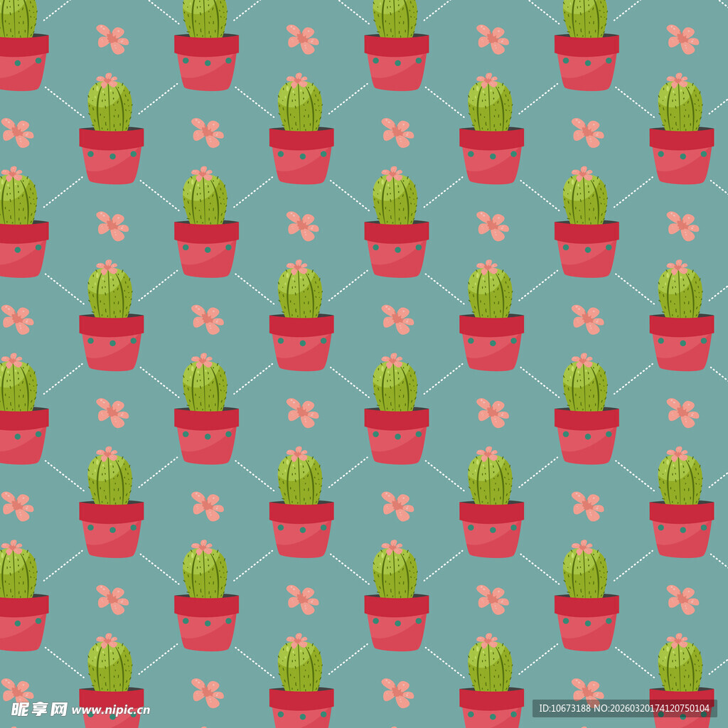 仙人掌图案背景