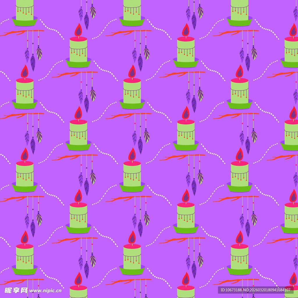 蜡烛图案背景
