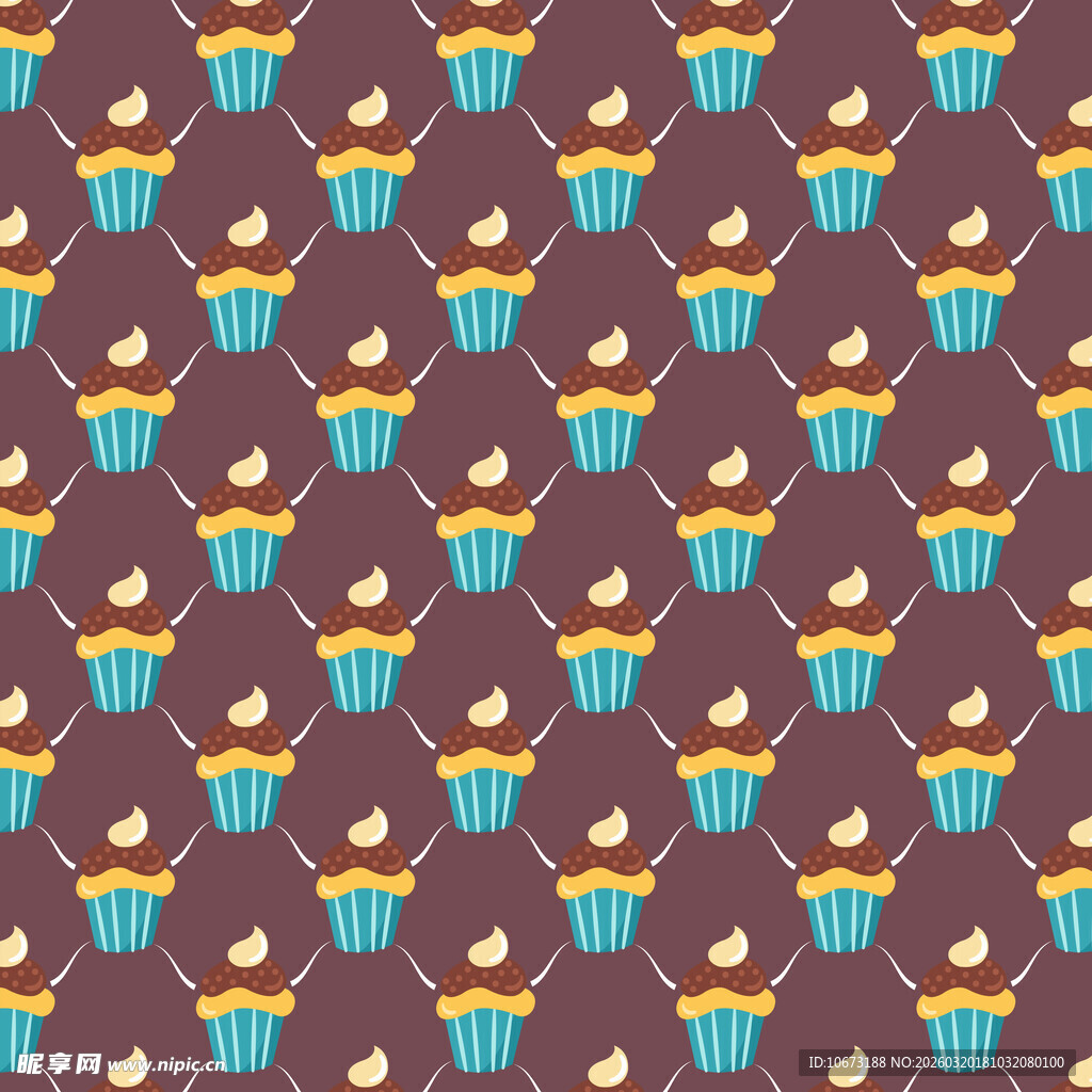 杯子蛋糕图案背景