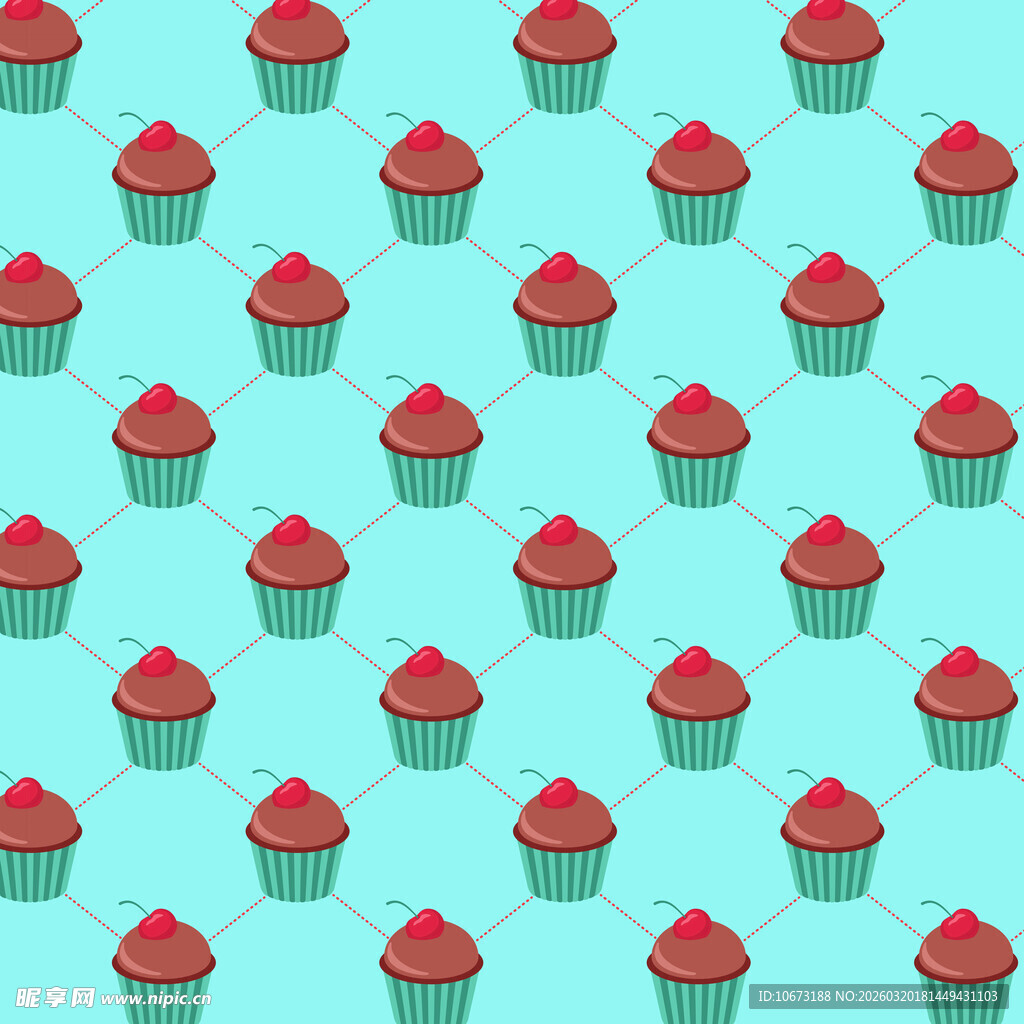 杯子蛋糕图案背景