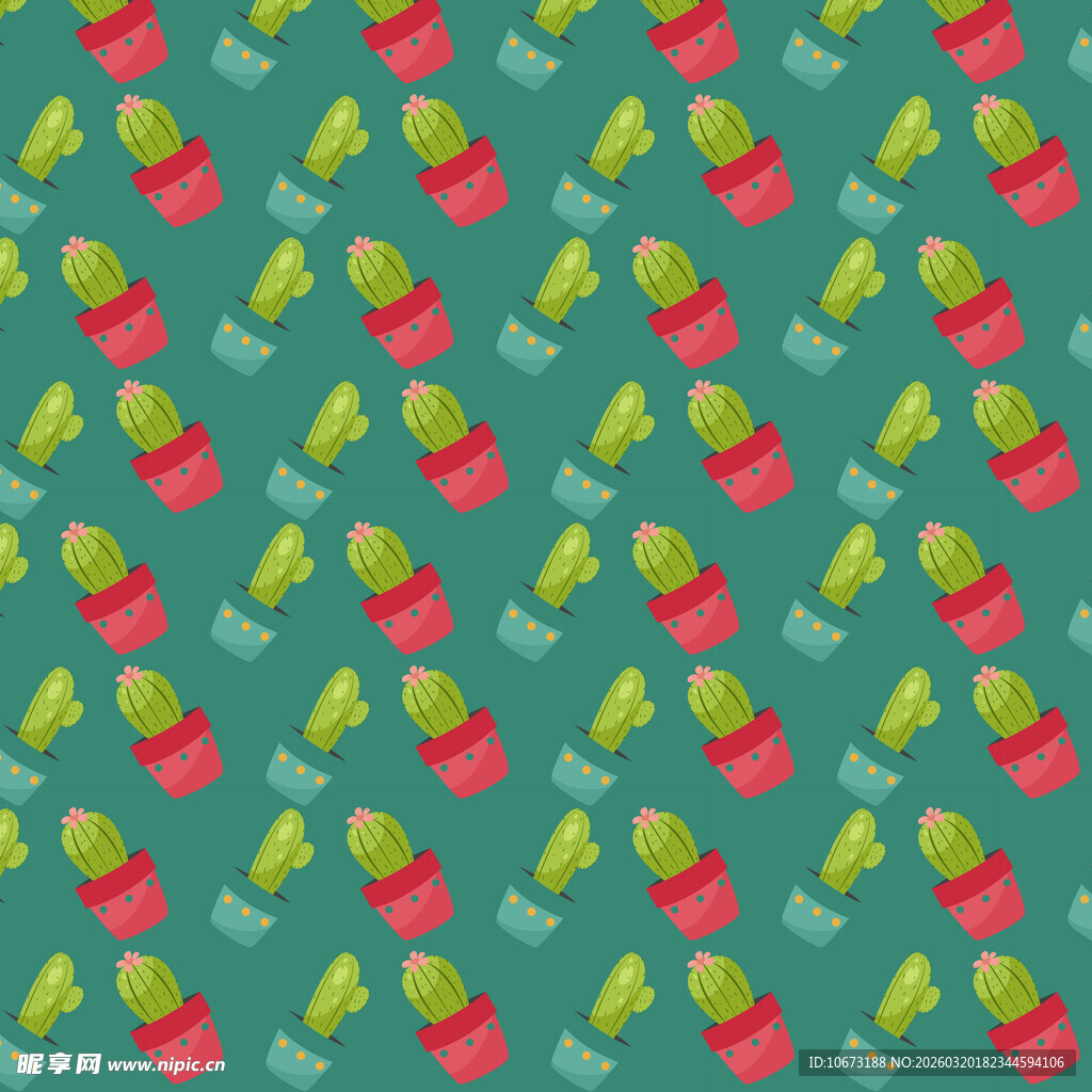 仙人掌图案背景