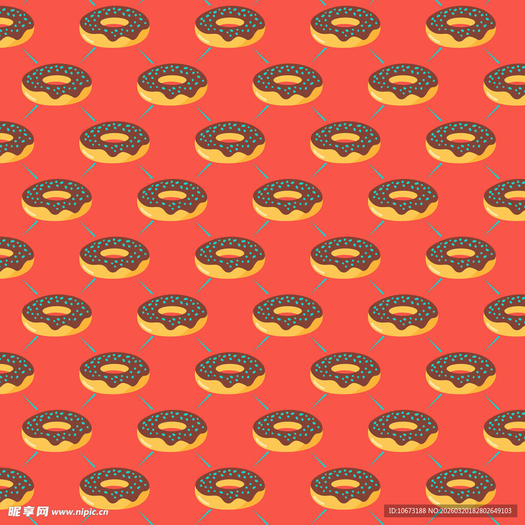 甜甜圈图案背景