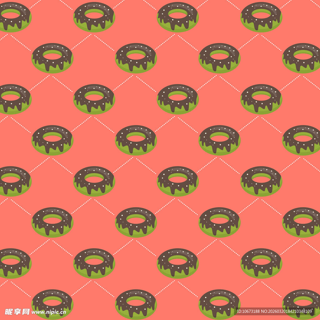 甜甜圈图案背景