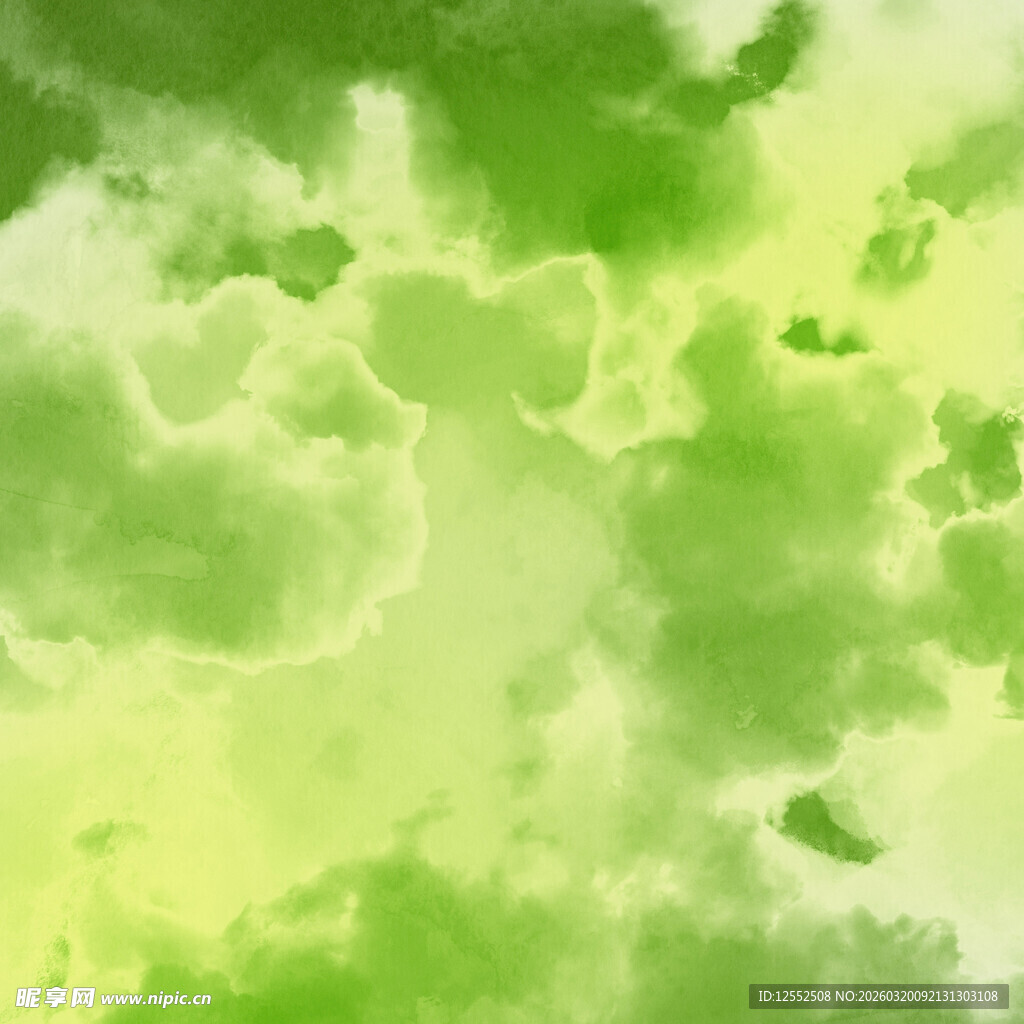 清新绿色水彩背景纹理