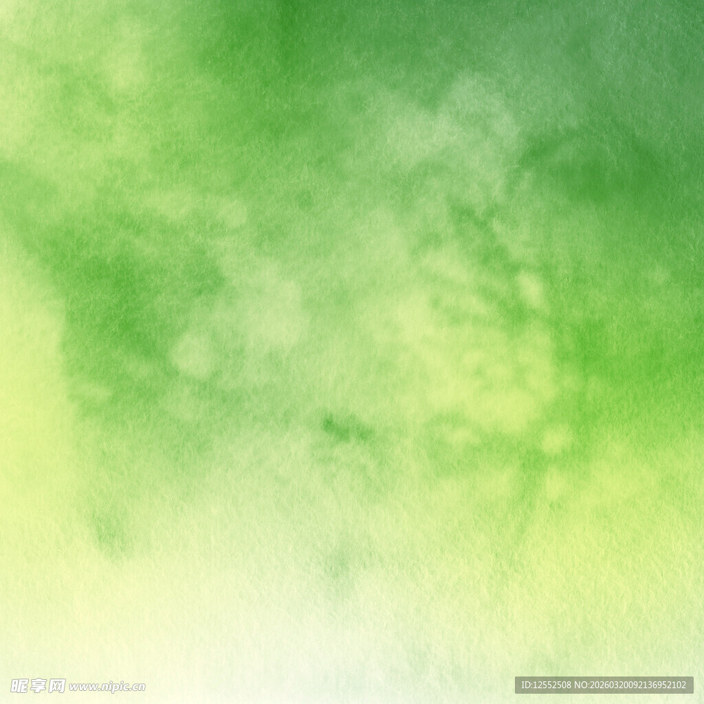 清新渐变绿色水彩背景