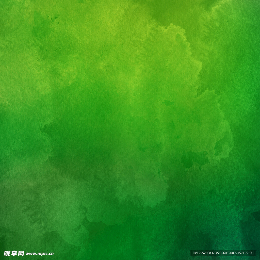 清新渐变绿色水彩背景图