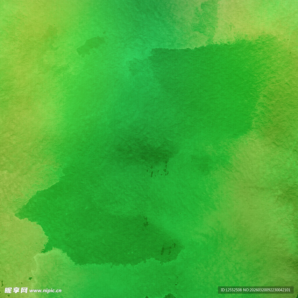 绿色水彩晕染抽象背景图