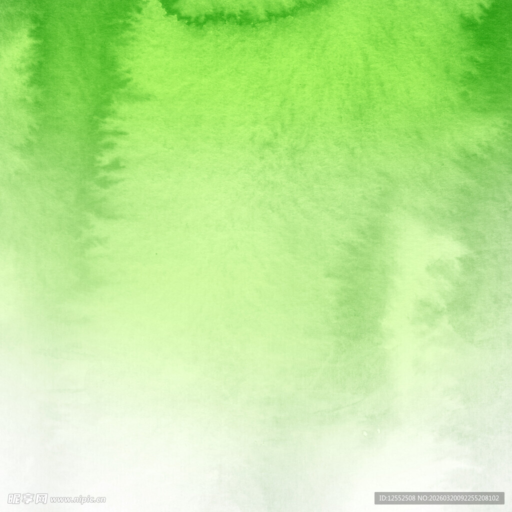 清新渐变绿色水彩背景图