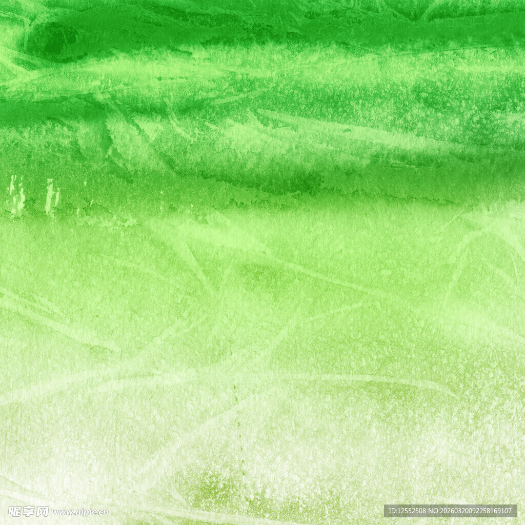 清新渐变绿色水彩背景