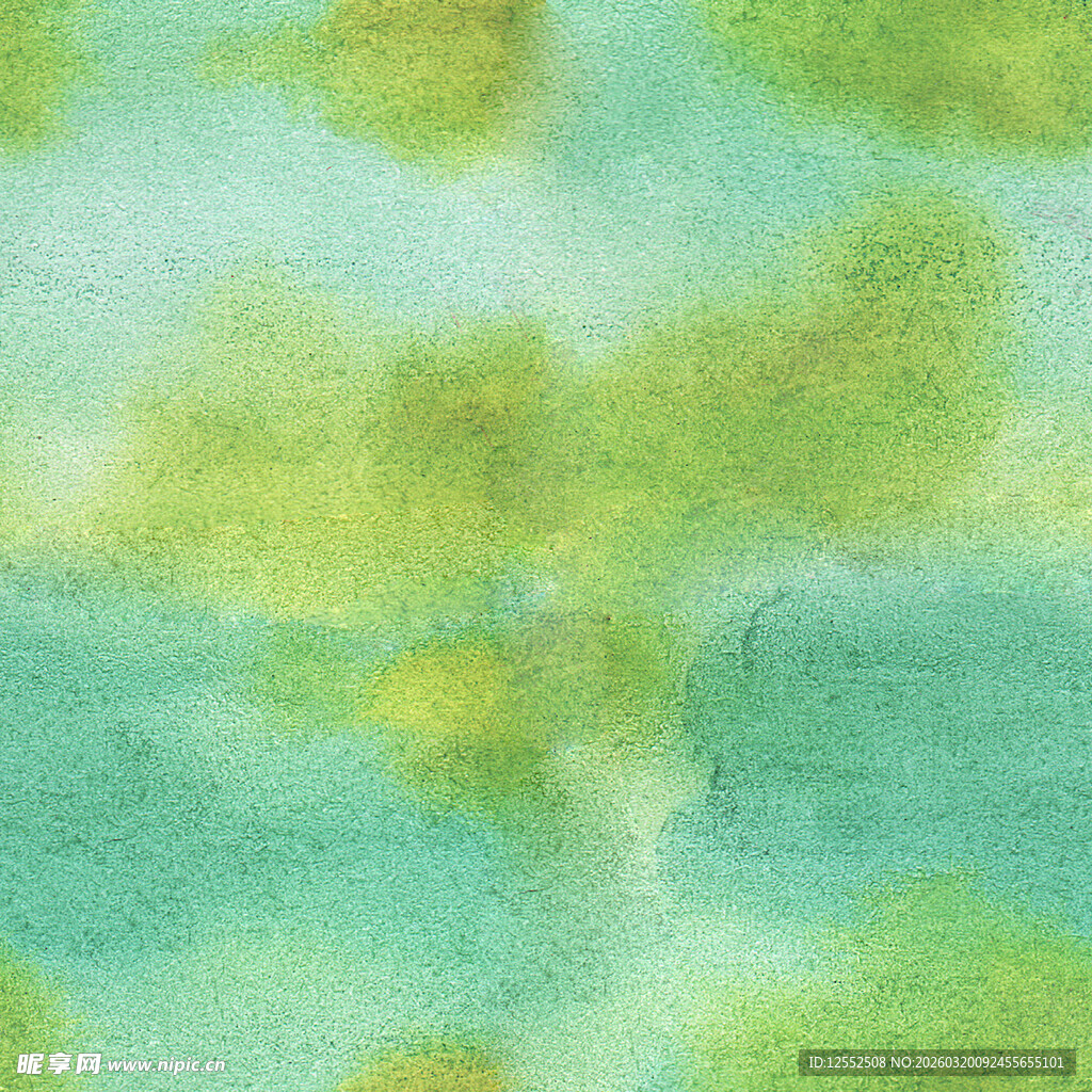 清新绿蓝渐变水彩纹理