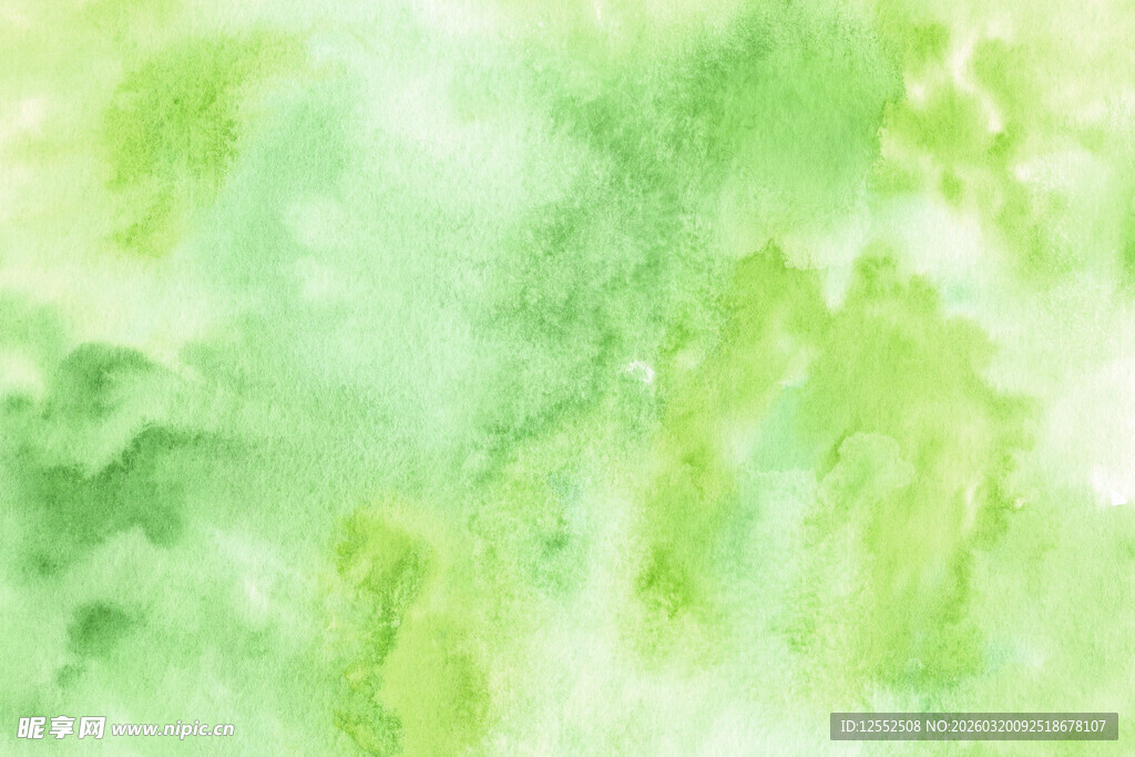 清新淡绿水彩背景纹理