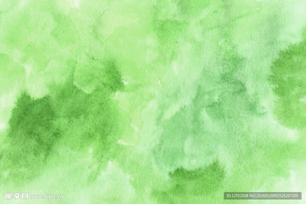 清新绿色水彩纹理背景