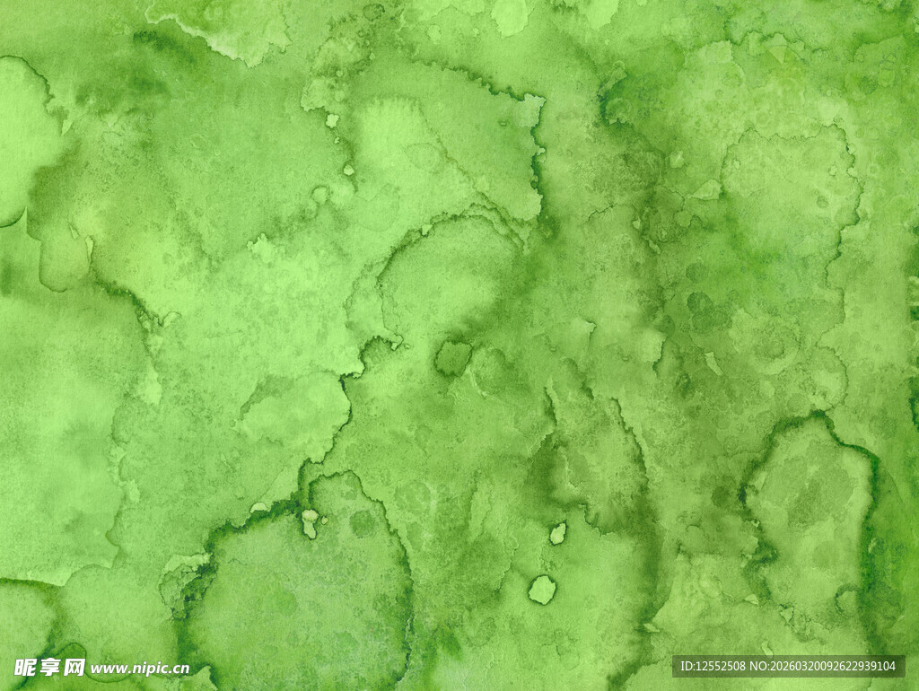 绿色水彩纹理背景图