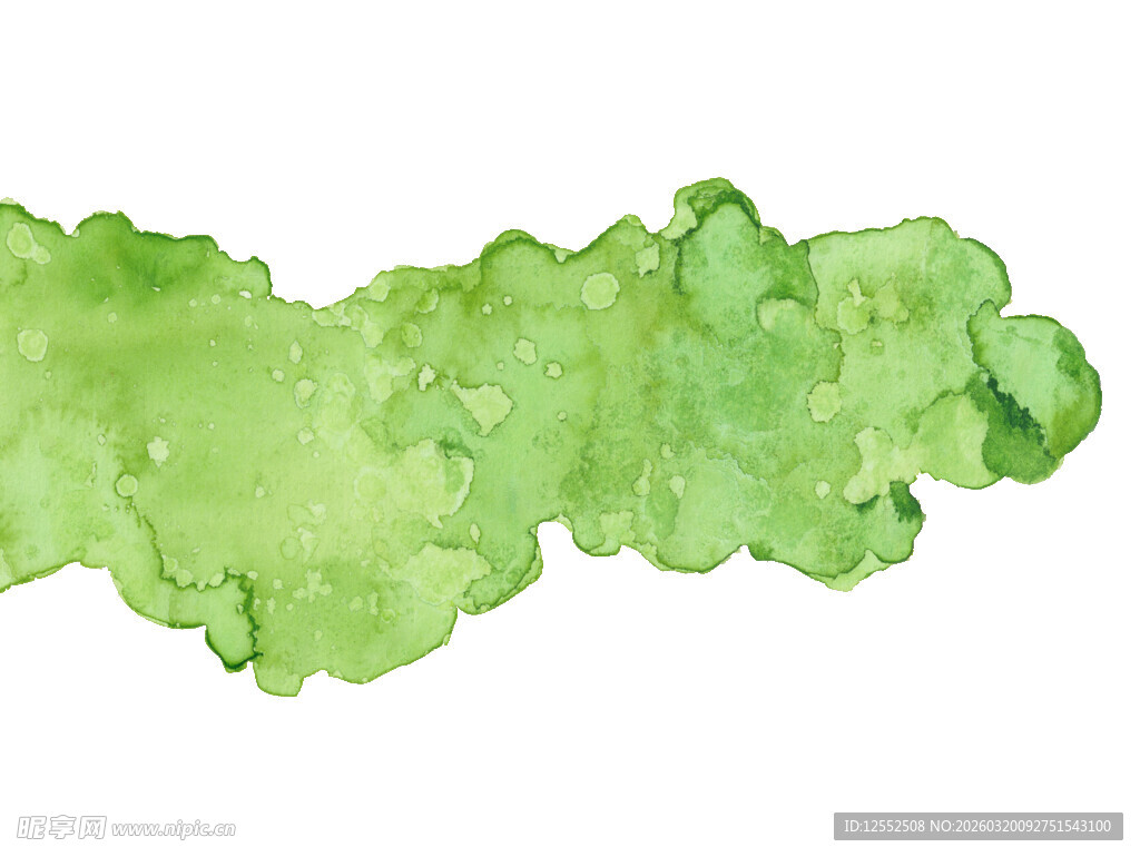 绿色水彩墨渍纹理效果
