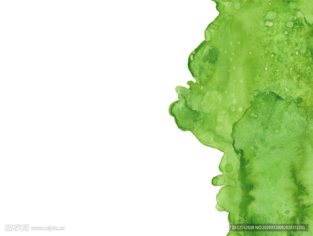 绿色水彩墨渍纹理图案