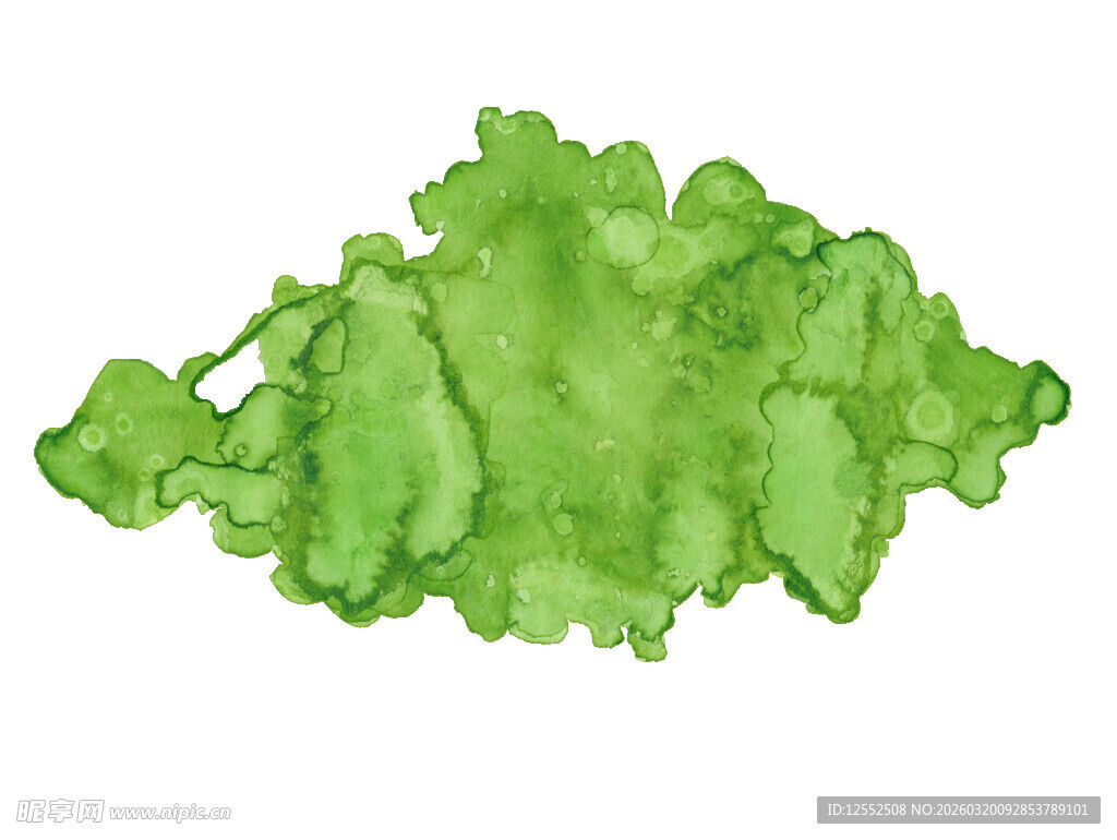绿色水彩墨渍效果图案