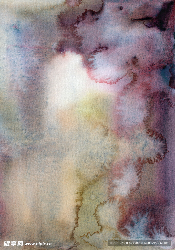 梦幻水彩抽象纹理画面