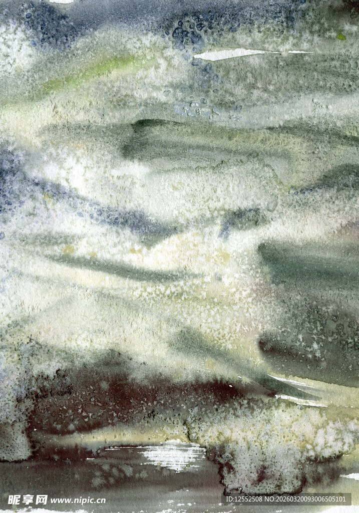 抽象山水意境画作