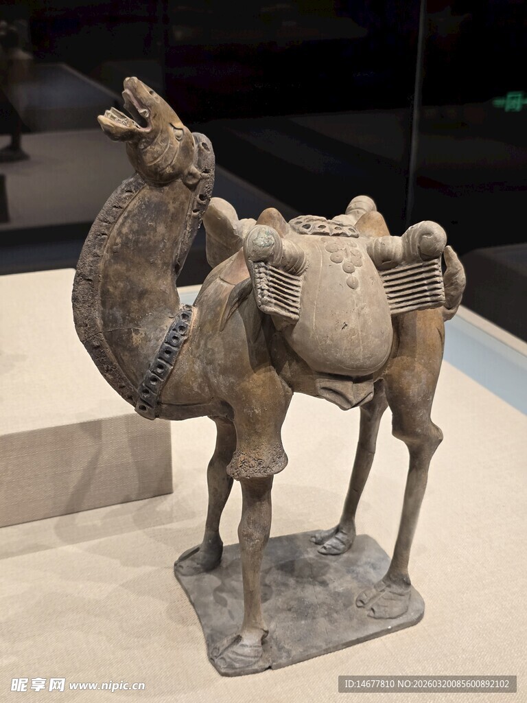 娄睿墓彩绘陶骆驼
