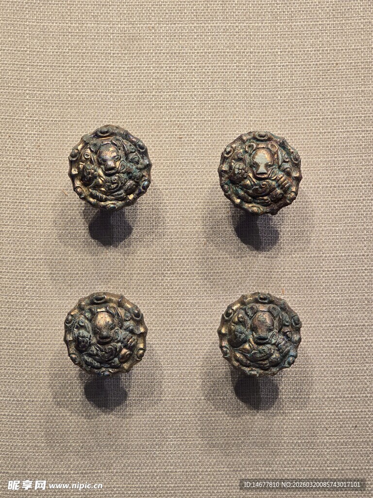 悦龙台汉墓鎏金铜枘