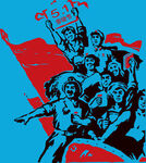 五一劳动节工人欢庆场景