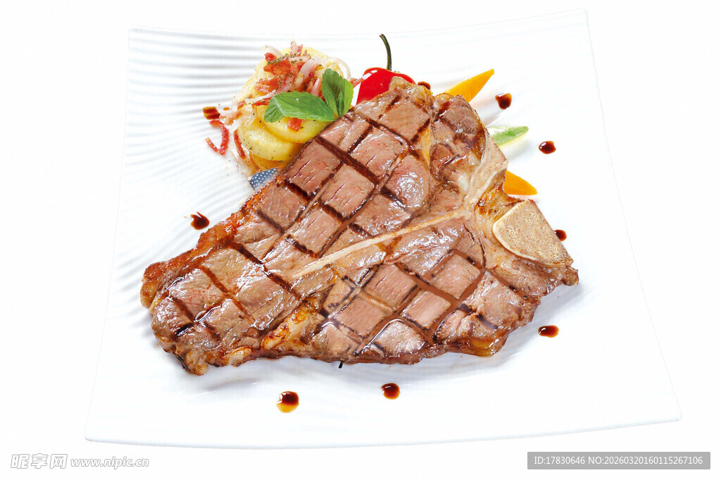 美味多汁的香煎牛排