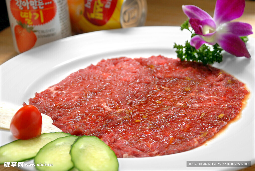 美味生牛肉片摆盘精致