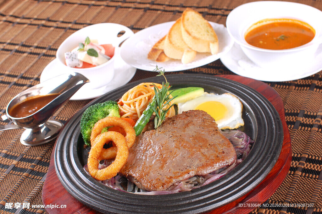 美味日式牛排套餐组合