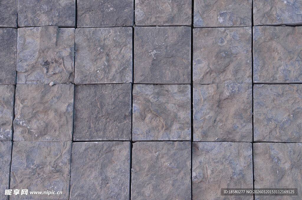 灰色石砖地面纹理特写