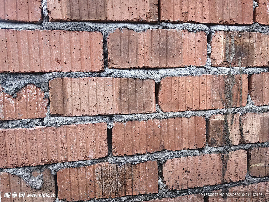 红砖墙面纹理特写