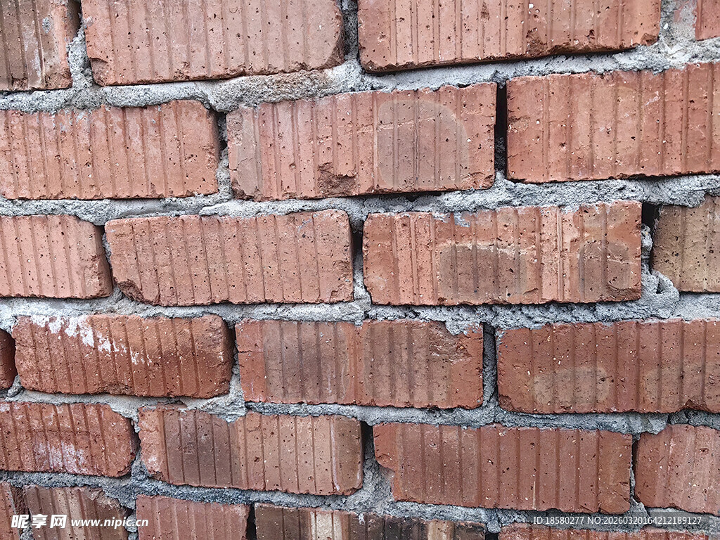 红砖墙面纹理特写