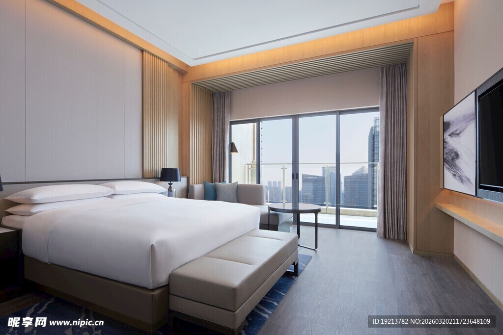 现代简约风格的舒适卧室