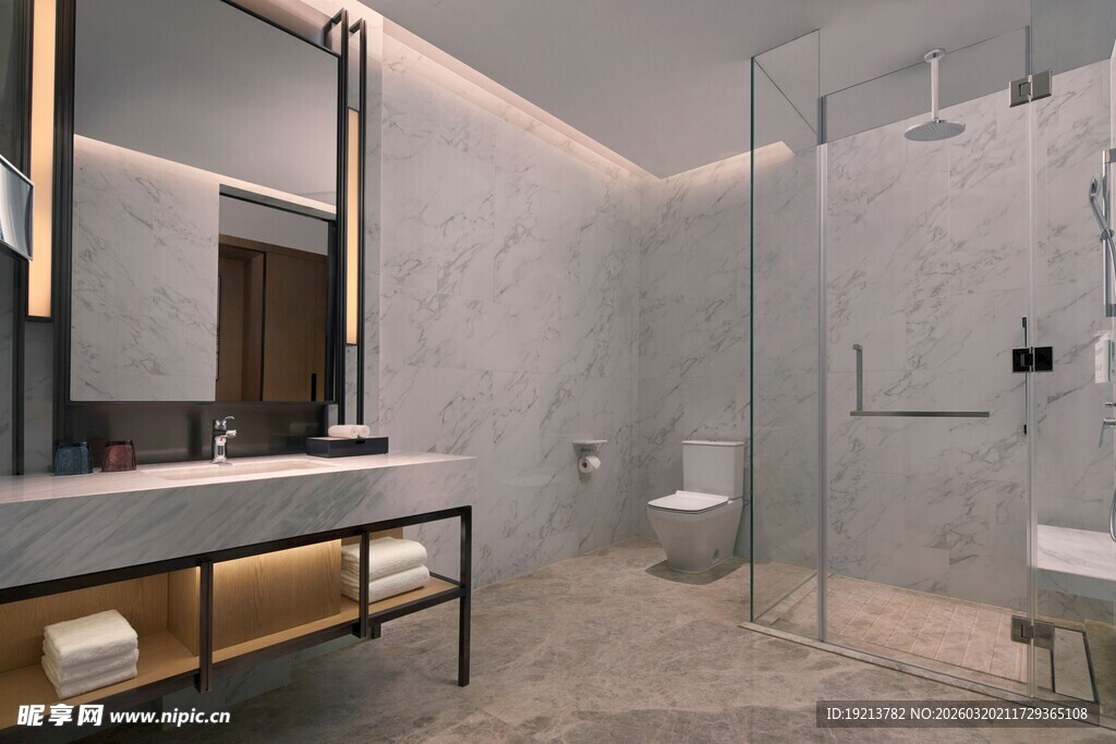 现代简约风大理石浴室