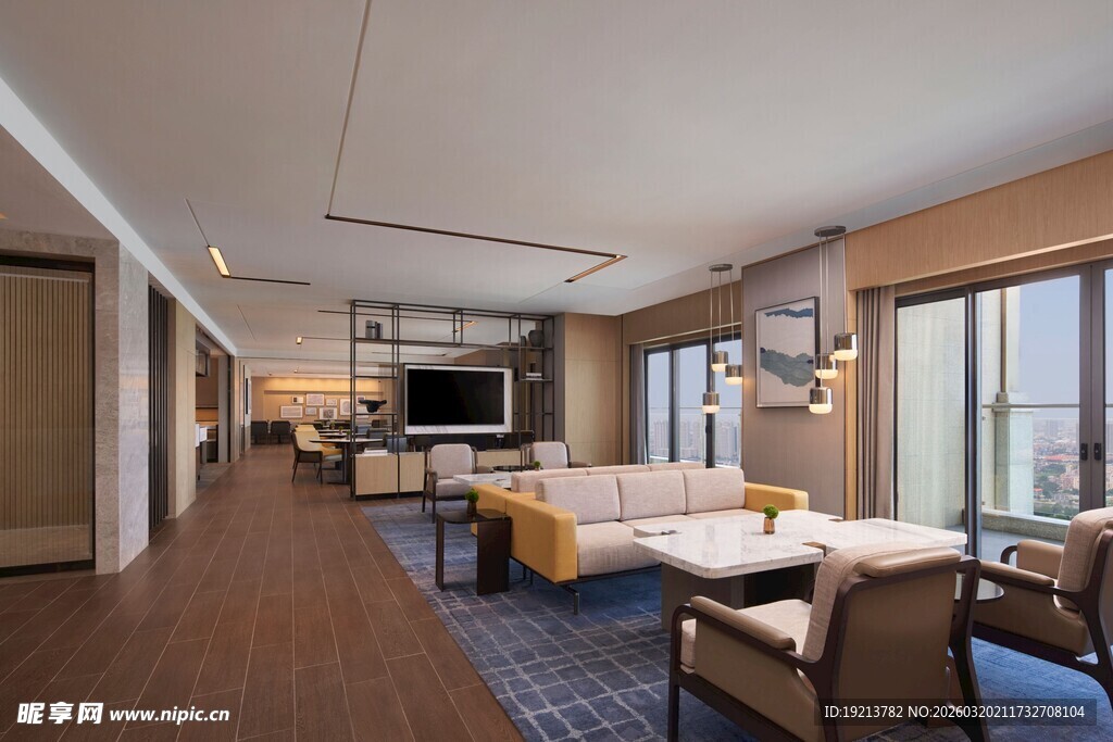 现代风格豪华酒店客厅