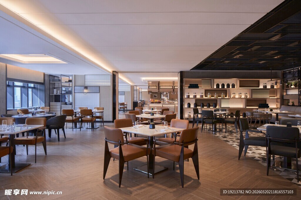 现代风格餐厅室内场景