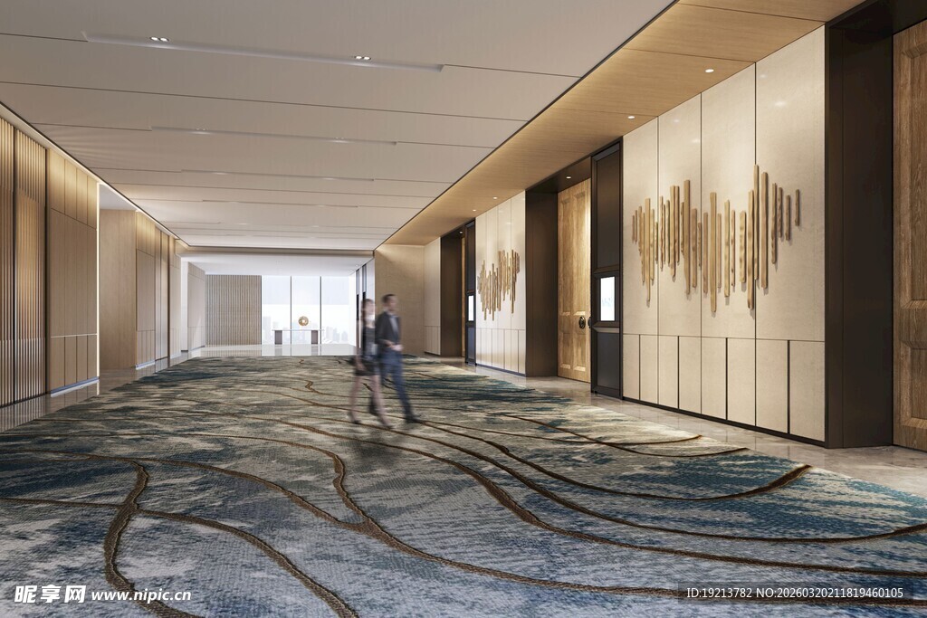 现代风格豪华走廊空间