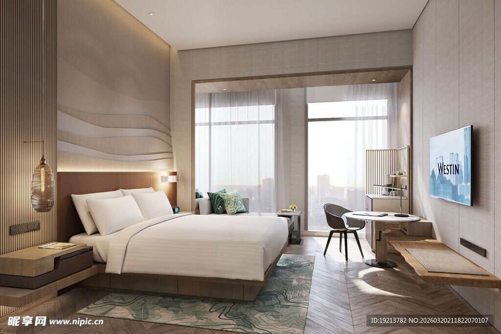 现代简约风温馨卧室空间