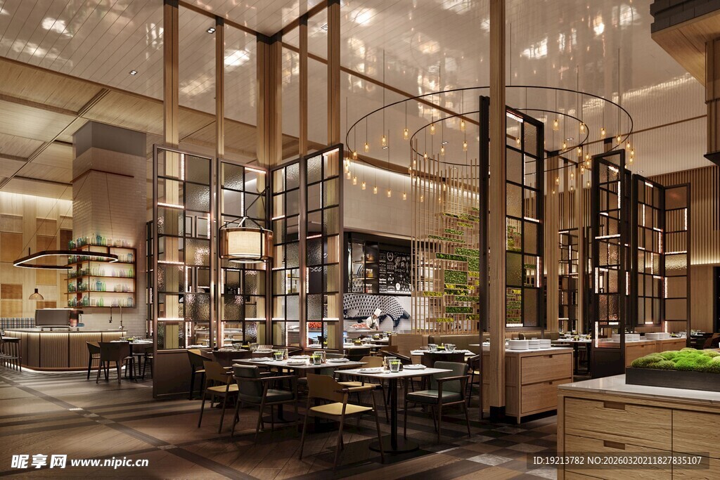 现代豪华餐厅室内空间