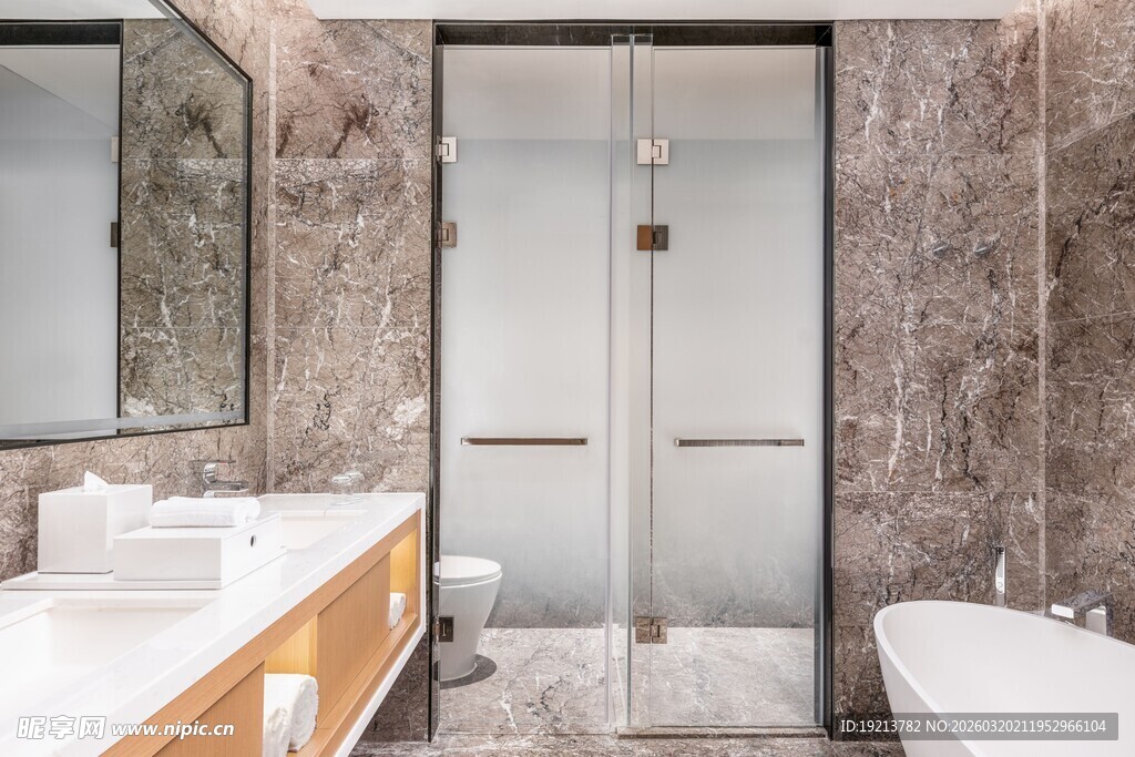 现代大理石浴室设计