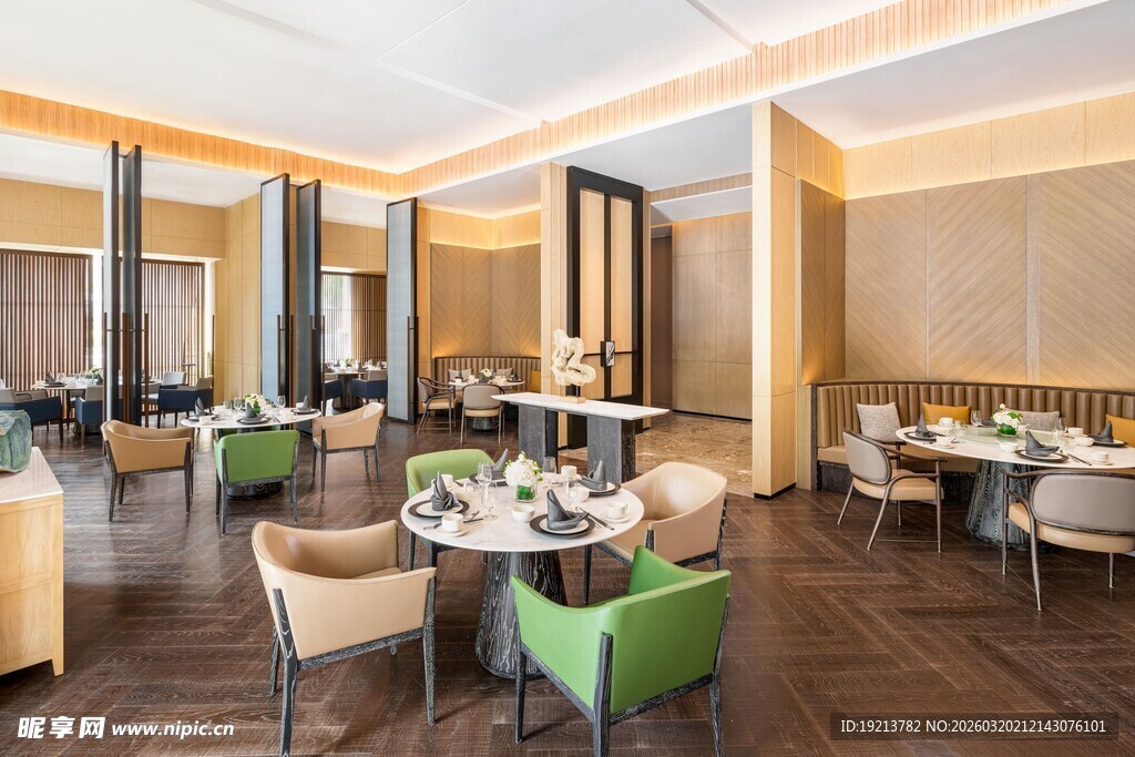 优雅现代风格餐厅室内景