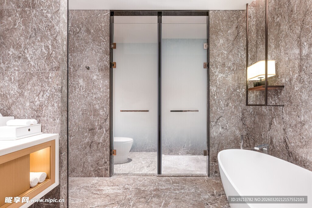 现代简约风大理石浴室