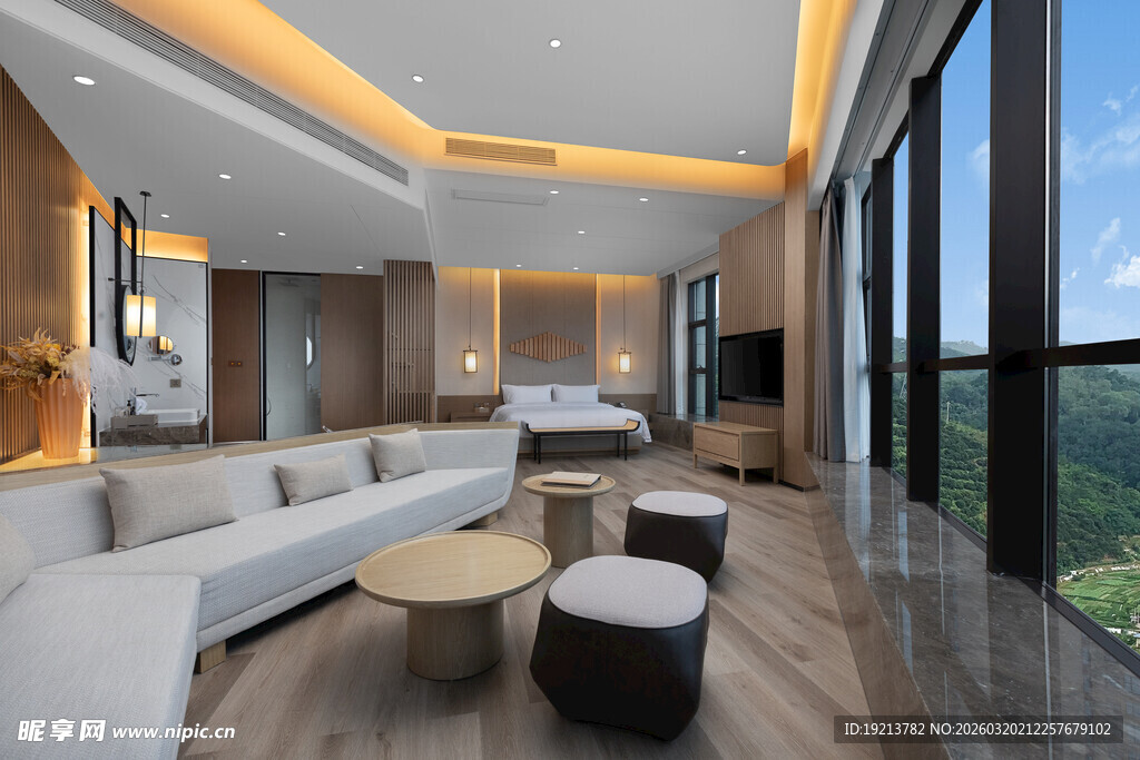 现代豪华客厅室内景观