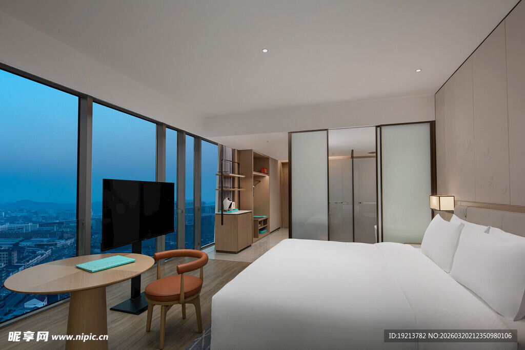 现代豪华观景酒店客房