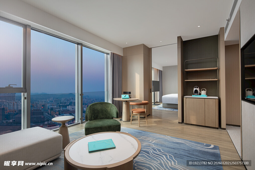 现代高层景观豪华客厅